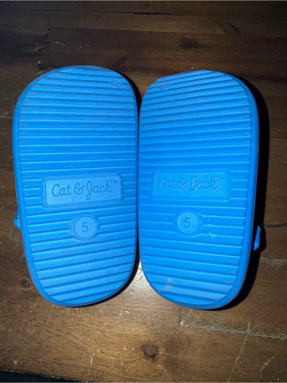 Cat & Jack Kids Bright Blue Slip-On Sandals with Back Strap